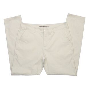 Marcus Pierce Pants Mens 36x34 Cream Birch Stretch Zip Pocket Performance Active